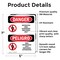Signmission Restricted Area Authorized Employees Only Danger Sign, Vinyl Decal, 5in W x 7in L, 2PK OS-2PACK-DS-D-57-VS-1548 - alternate 5